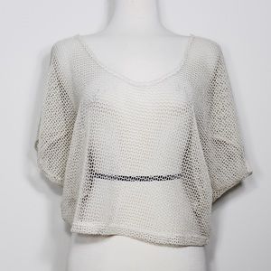 FINAL PRICE❗️CLOSET CLOSING Urban Outfitters Ivory Open Knit Coverup Shrug